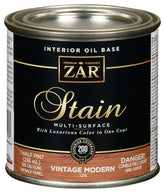 ZAR 12906 Wood Stain, Amber, Liquid, 0.5 pt, Can